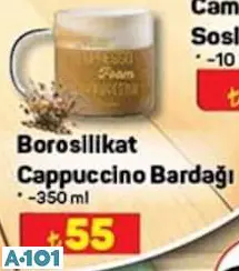 BOROSİLİKAT CAPPUCCİNO BARDAĞI 350 ML
